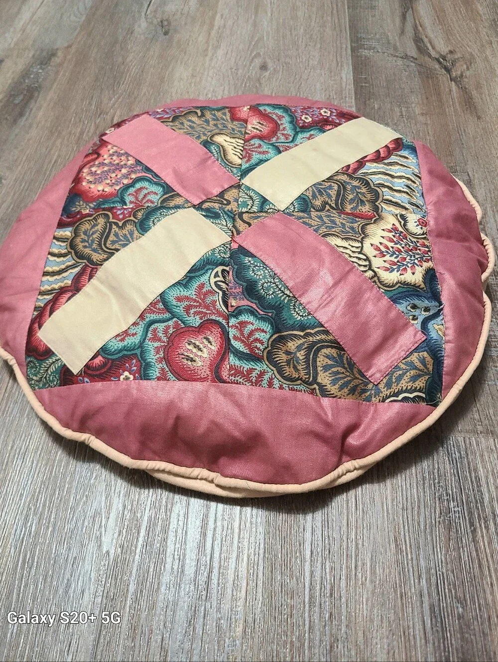 Vintage Waverly Fabric Village Quilt Design Decorative Pillows- Lot of 3